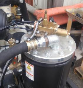 Exposed air compressor components