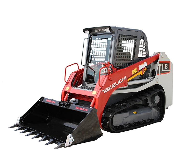 Takeuchi TL8 track loader with tooth bucket