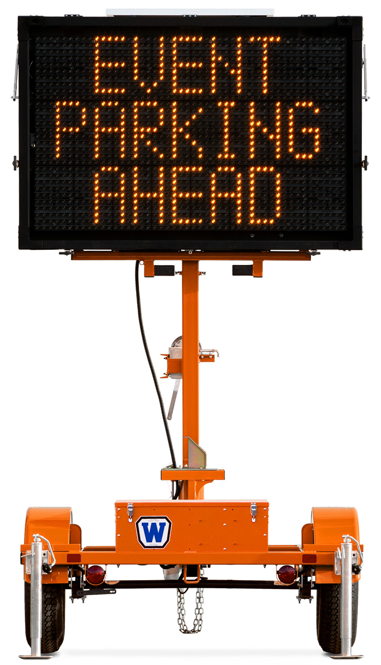 Wanco Compact Message Board "event parking ahead"